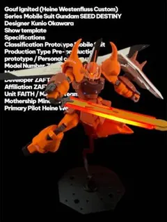 HGCE 1/144 グフイグナイテッド ハイネ専用機 ガンプラ 完成品のサムネイル