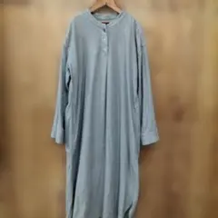 無印　シャツワンピース　ベージュ　微起毛