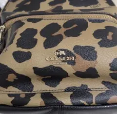 美品　コーチ COACH リュック レオパード ミニリュック チャーリー