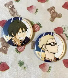 ハイキュー　月島蛍　山口忠　POINT GET!!缶バッジ