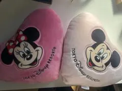 【3/31削除予定】ディズニー　ミッキー ミニー ハート型 クッション