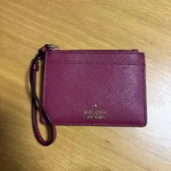 kate spade ケイトスペード パスケース 定期入れ ワインレッド