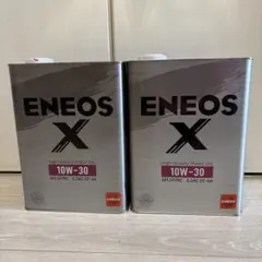 ENEOS X 10W-30 エンジンオイル 4L 2本セット　未開封のサムネイル