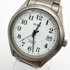 稼働品 ALBA アルバ SEIKOメンズ 腕時計 チタン 10BAR デイト