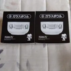スヌーピーくじ　ガラスボウル　２個
