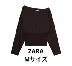 【ZARA】アシンメトリーコットンスウェットシャツ チョコレート Mサイズ