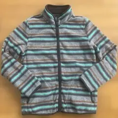 フリースジャケット グレー ストライプ　UNIQLO