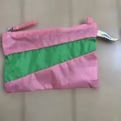 スーザンベル　ピンクグリーン ポーチのサムネイル