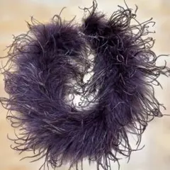 MOONBAT羽毛ファーマフラー