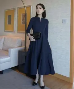 L’aubeblanc Keyneck Jacquard Dress Mサイズ