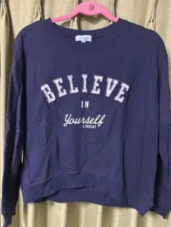 Lindsay トレーナー ネイビー160( Lサイズ) リンジー　ナルミヤ