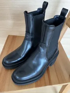 ZARA サイドゴアブーツ ブラック 37