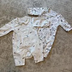 オーガニックコットンロンパース2点セット
