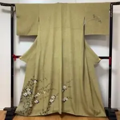 ライムグリーン色の訪問着 （美品） - メルカリ