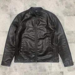 AZUL アズール レザー ライダース ブルゾン ジャケット ブラック Ｌサイズ