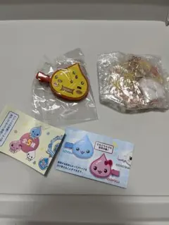 しずくちゃん　ラバー前髪クリップ　ゆらゆらキーホルダー　アセオくん　2セット