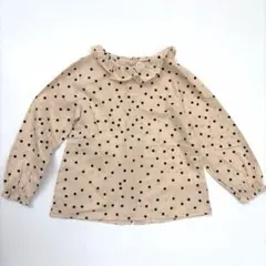 韓国子供服　90 ドットブラウス