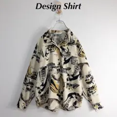 古着・一点物・大人気総柄シャツ・オープンカラー・1248