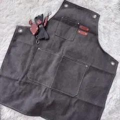 ⁠オシャレに♩ワークエプロン 頑丈キャンバス キャンプ バーベキュー DIY⁠のサムネイル