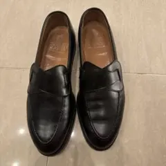 ジョージクレバリー オーウェン 7.5 E ローファー 黒 クロケット