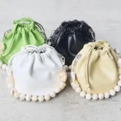 【美品】2WAY 巾着バッグ (ショルダーバッグ)