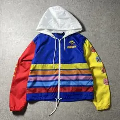 PAC-MAN ナイロンジャケット XL マルチカラー フード付