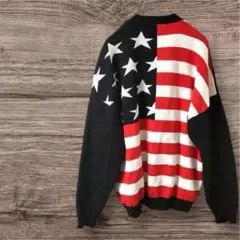 CarariA ニットカーディガン 【46】 アメリカ国旗 y2k ギャル男