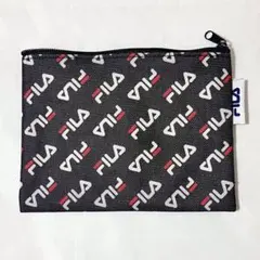 【匿名配送】 FILA ロゴプリント総柄スクエアポーチ