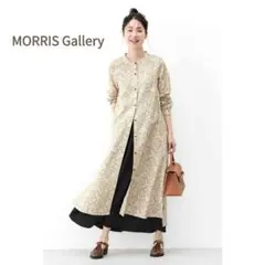 美品　リブインコンフォート　モリスギャラリー　総柄ワンピース　ゆったり　上品　M