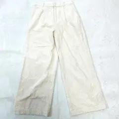 ローリーズファーム コーデュロイワイドパンツ　ストレート アイボリー M