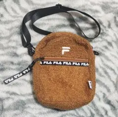 FILA フィラ ショルダーバッグ ブラウン ボア素材