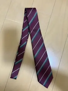 EAST BOY バーガンディ ストライプ ネクタイ