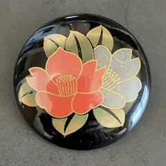 漆芸 蒔絵 薔薇文様 ブローチ - メルカリ
