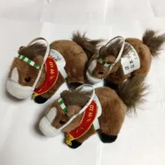 競馬　ＪＲＡ　武豊　競走馬 ミホノブルボン ぬいぐるみ 3体セット マスコット