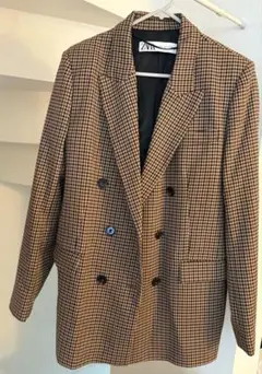 【新品/未使用】ZARA チェック柄 ジャケット　S