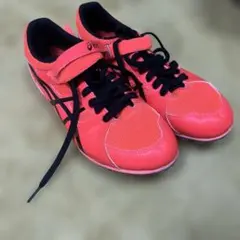 ASICS スパイクシューズ オレンジ　兼用スパイク　初心者　26.5センチ