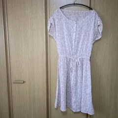 ♡JUSGLITTY ♡淡い薄ピンク♡ヒョウ柄 半袖ワンピース　サイズ1のサムネイル