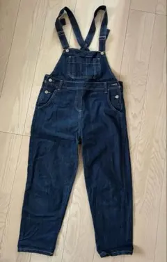 ダークデニム サロペット クロスストラップ