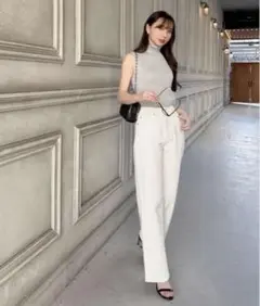 [ 岡部あゆみさんコラボ ]ワイドストレートデニムパンツ