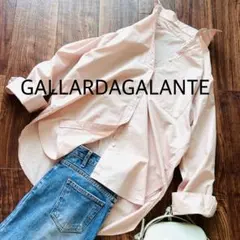 GALLARDAGALANTE コットンレギュラーオーバーシャツ ピンクのサムネイル