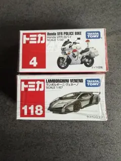 トミカ Honda VFR 白バイ ランボルギーニ ヴェネーノ 2台のサムネイル