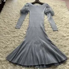 SNIDEL ドッキングマーメイドニットワンピース F