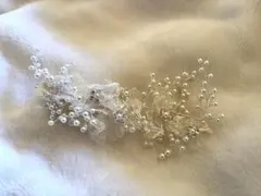 パール♡レース♡ヘッドドレス♡ヘアアクセサリー♡ウエディング♡結婚式♡