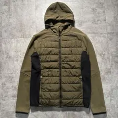 近年モデル　ラルフローレン　スウェット切り替え　中綿ジャケット　カーキ　M