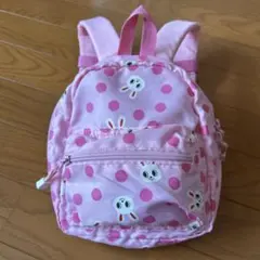 ピンク　うさぎ　水玉リュック　ベビー　ミキハウス