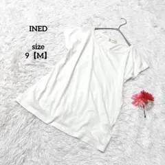INED イネド　白Tシャツ 半袖 無地 シンプル レディース すけ感 Mのサムネイル