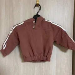 ブラウン フード付き トレーナー 90cm