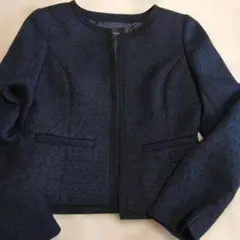 ESPRITMUR ネイビー ノーカラージャケット　7号