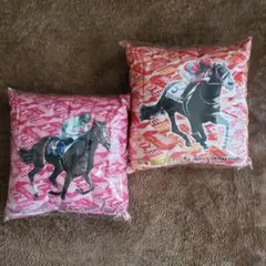 【非売品】日本ダービー　コントレイル デアリングタクト　クッション 競馬 JRA