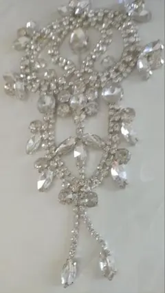 クリスタル ヘッドドレス 大ぶり約10cm x 15cm ウェディングブライダル